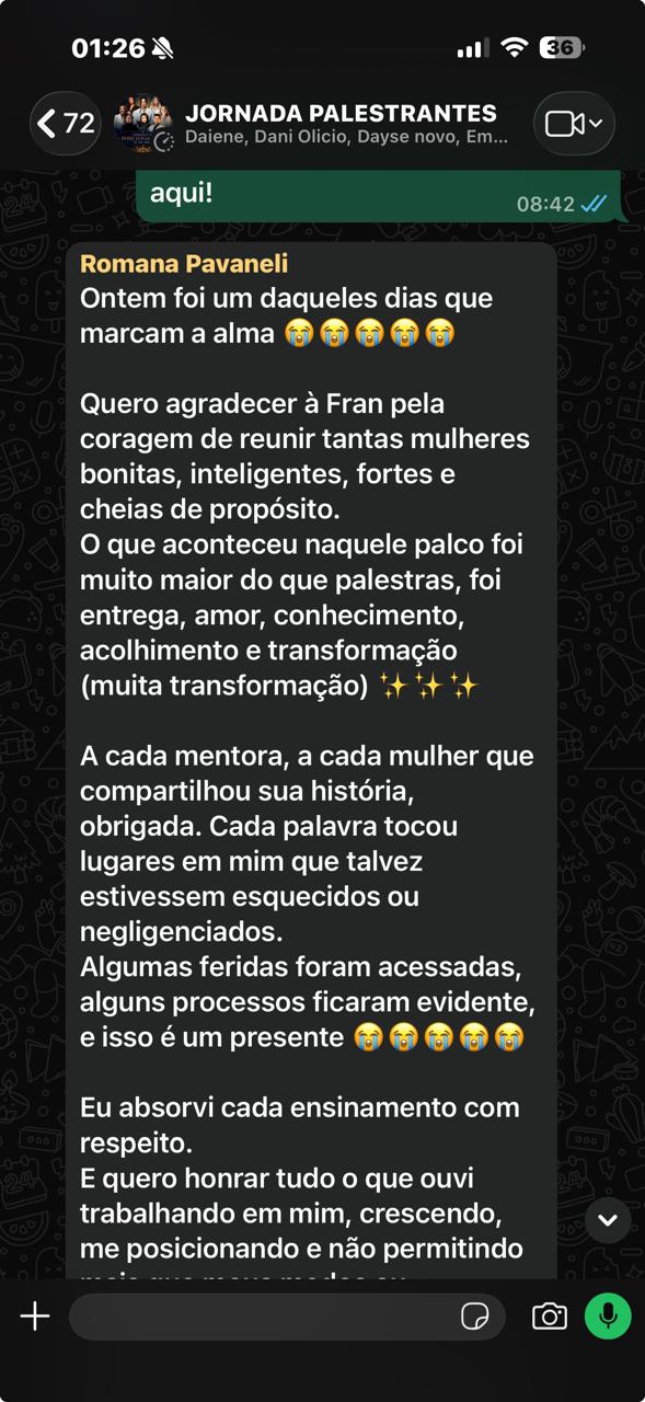 Depoimento do grupo Jornada Palestrantes (parte 1)