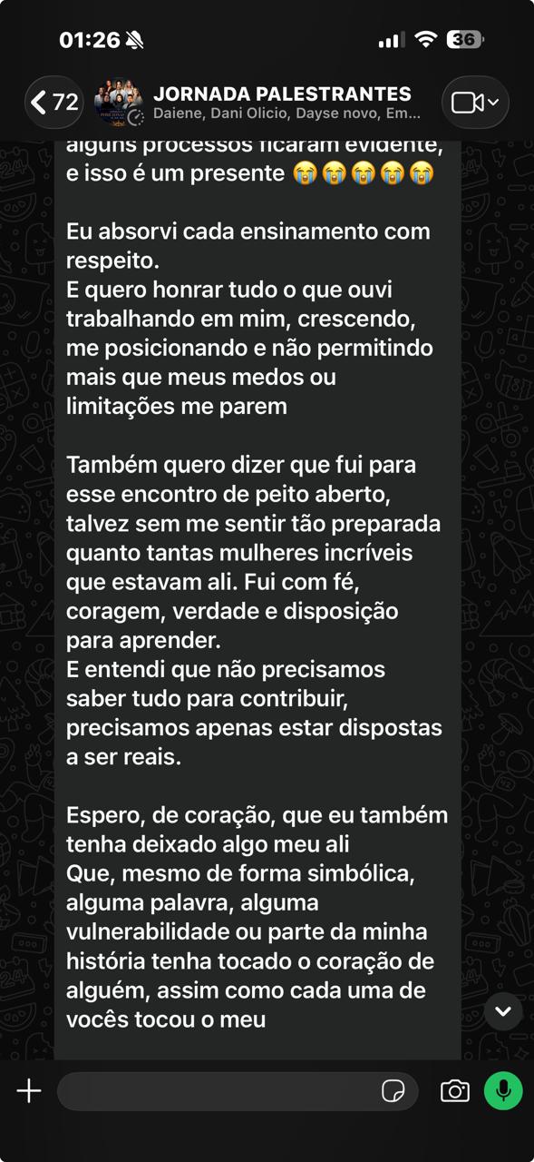 Depoimento do grupo Jornada Palestrantes (parte 2)